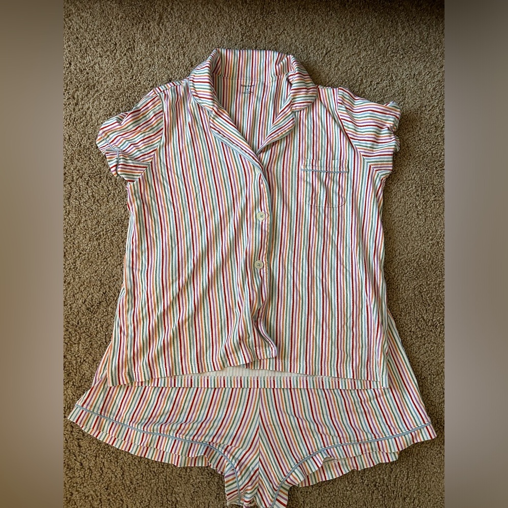 Roller Rabbit Rainbow Stripe Pajama Set